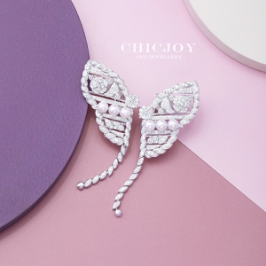 Akoya耳环 - 【花间见蝶】